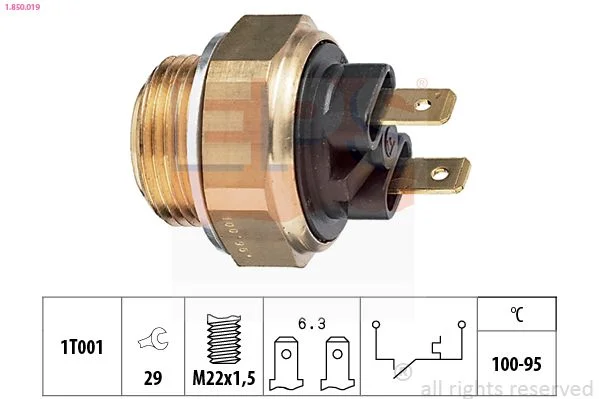 Temperature Switch, radiator fan EPS 1.850.019