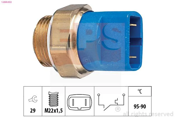 Interruptor de Temperatura, ventoinha do radiador EPS 1.850.032