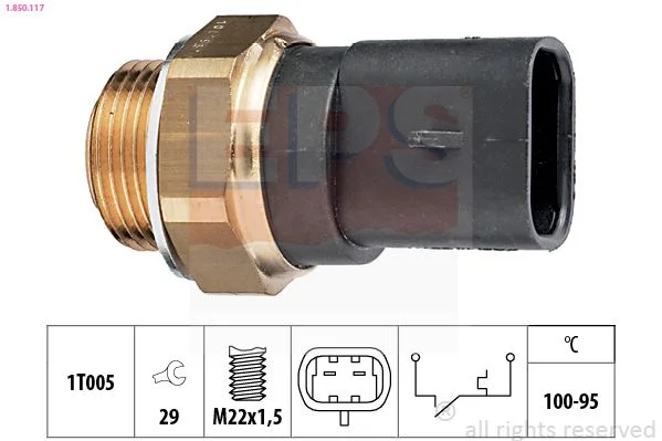 Temperature Switch, radiator fan EPS 1.850.117