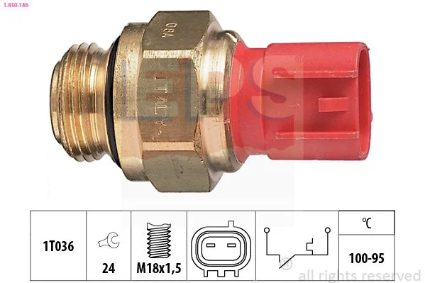 Interruptor de Temperatura, ventoinha do radiador EPS 1.850.186