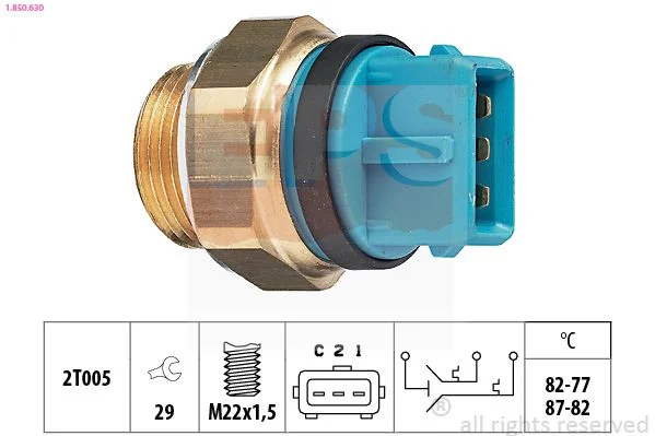 Interruptor de Temperatura, ventoinha do radiador EPS 1.850.630