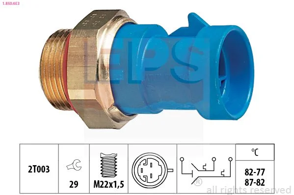Temperature Switch, radiator fan EPS 1.850.653