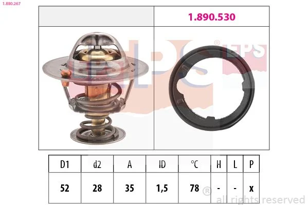 Thermostat, coolant EPS 1.880.267