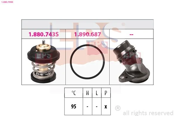 Thermostat, coolant EPS 1.880.799K