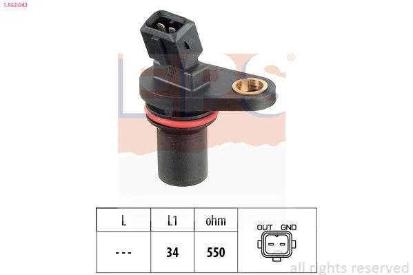 Sensor, posição do comando de válvulas EPS 1.953.043
