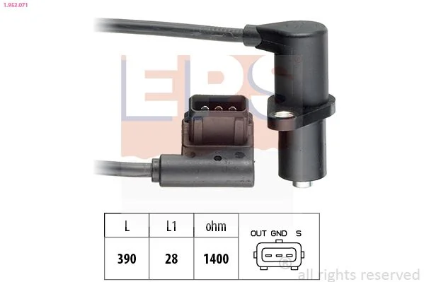 Sensor, posição do comando de válvulas EPS 1.953.071