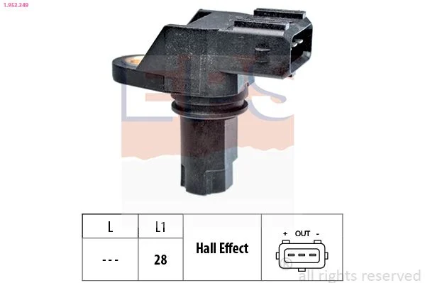 Sensor, pulso do veio de excêntricos EPS 1.953.349