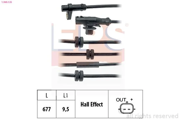 Sensor, wheel speed EPS 1.960.125