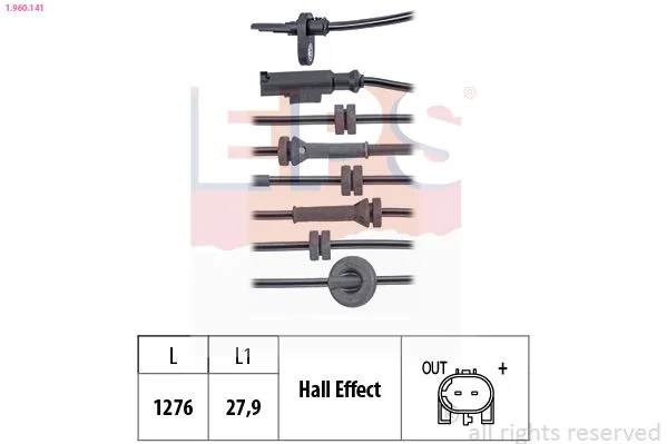 Sensor, velocidade da roda EPS 1.960.141