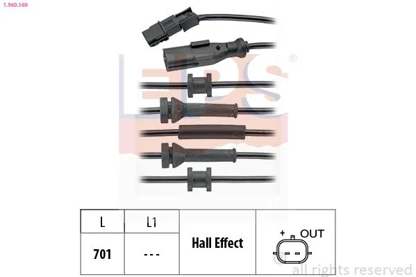 Sensor, wheel speed EPS 1.960.169