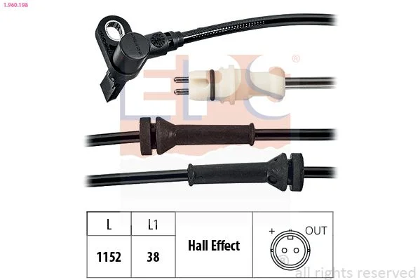 Sensor, wheel speed EPS 1.960.198