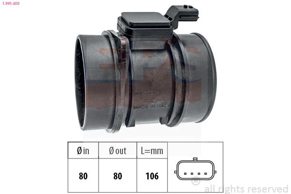 Sensor de Fluxo de Massa de Ar EPS 1.991.450