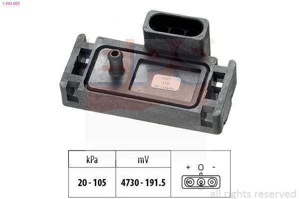 Sensor de Pressão de Ar, adaptação à altitude EPS 1.993.007
