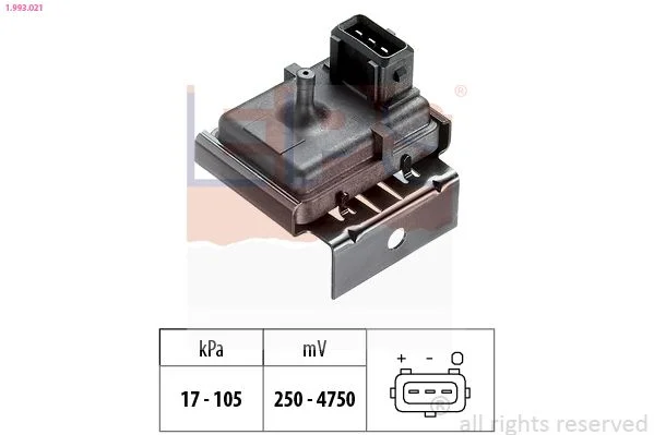 Sensor de Pressão de Ar, adaptação à altitude EPS 1.993.021