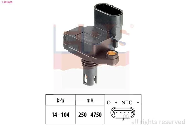 Sensor de Pressão de Ar, adaptação à altitude EPS 1.993.085