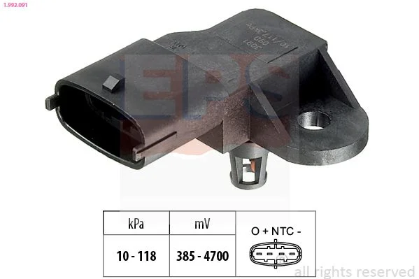 Sensor de Pressão de Ar, adaptação à altitude EPS 1.993.091