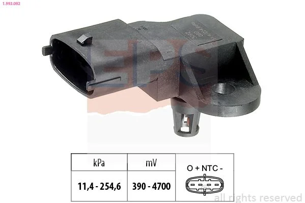 Sensor de Pressão de Ar, adaptação à altitude EPS 1.993.092