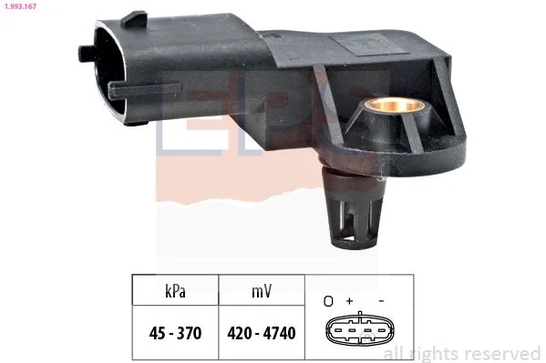 Sensor de Pressão de Ar, adaptação à altitude EPS 1.993.167