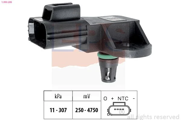 Sensor de Pressão de Ar, adaptação à altitude EPS 1.993.205