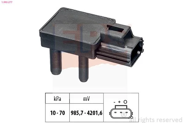 Sensor, pressão de escape EPS 1.993.277