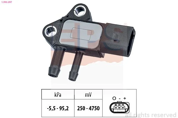 Sensor, pressão de escape EPS 1.993.297