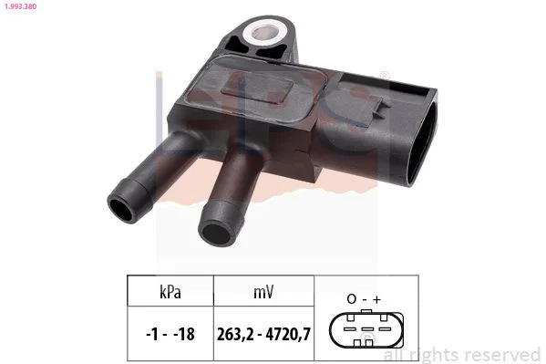 Sensor, pressão de escape EPS 1.993.380