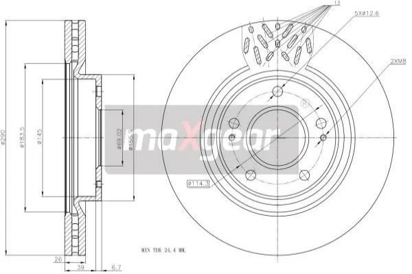 Brake Disc MAXGEAR 19-2393