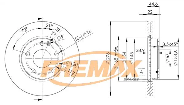 Stabdžių diskas fremax BD-0111