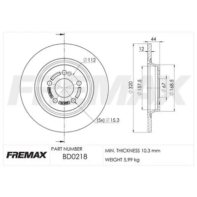 Stabdžių diskas fremax BD-0218