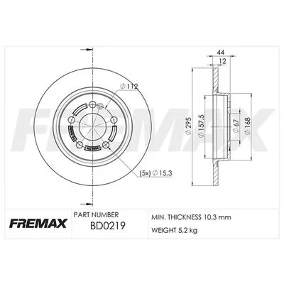 Stabdžių diskas fremax BD-0219