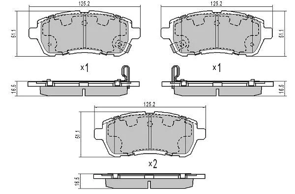 Stabdžių trinkelių rinkinys, diskinis stabdys FREMAX FBP-1651
