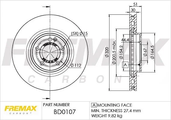 Stabdžių diskas FREMAX BD-0107