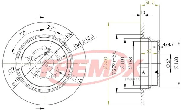 Stabdžių diskas FREMAX BD-0413