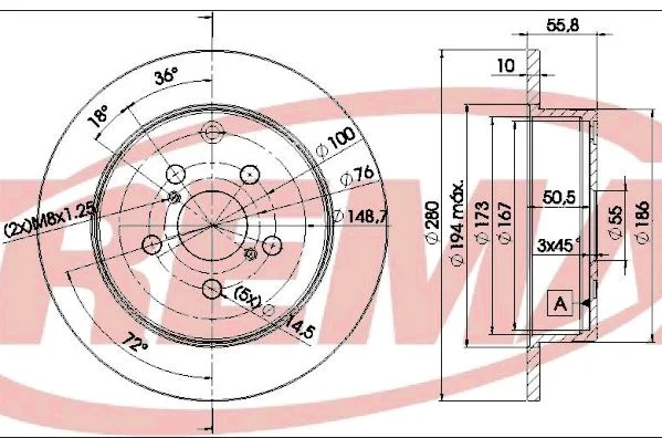 Stabdžių diskas FREMAX BD-0503