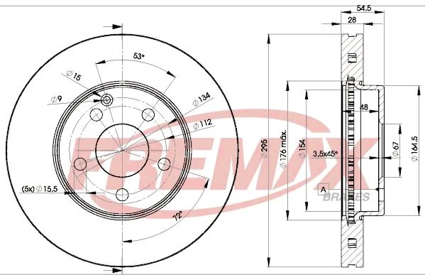 Stabdžių diskas FREMAX BD-0812