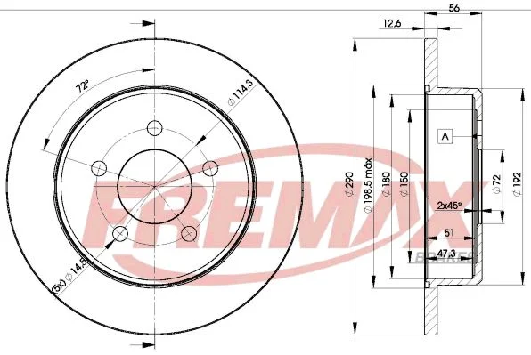 Stabdžių diskas FREMAX BD-1023