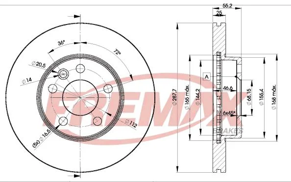 Stabdžių diskas FREMAX BD-1093