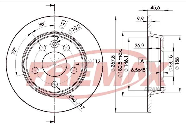 Stabdžių diskas FREMAX BD-1094