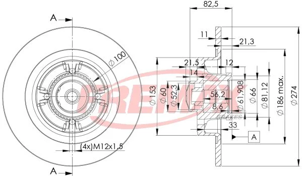 Stabdžių diskas FREMAX BD-1181