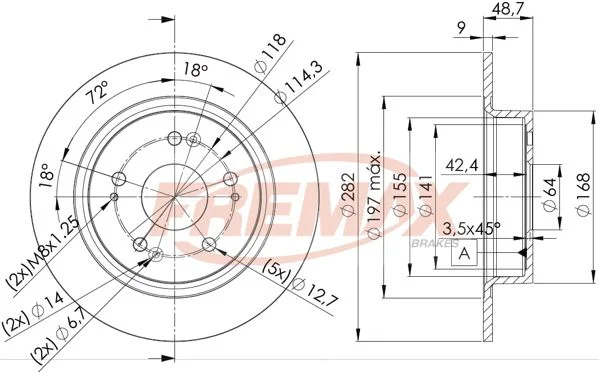 Stabdžių diskas FREMAX BD-1258