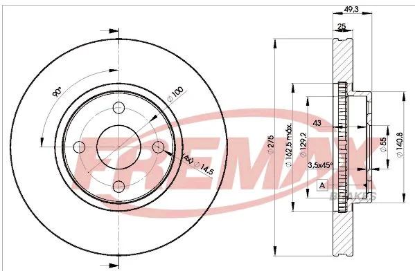 Stabdžių diskas FREMAX BD-1320