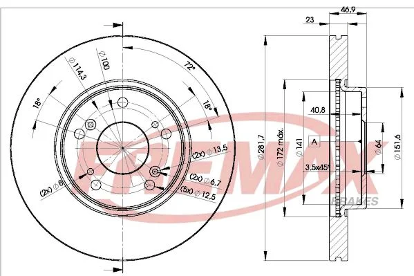 Stabdžių diskas FREMAX BD-1705