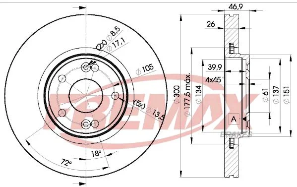 Stabdžių diskas FREMAX BD-2235