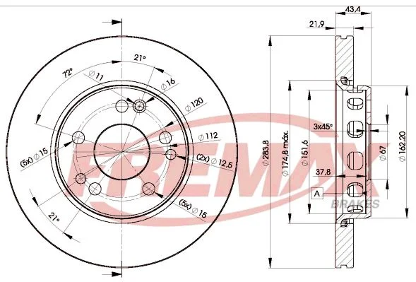 Stabdžių diskas FREMAX BD-2312
