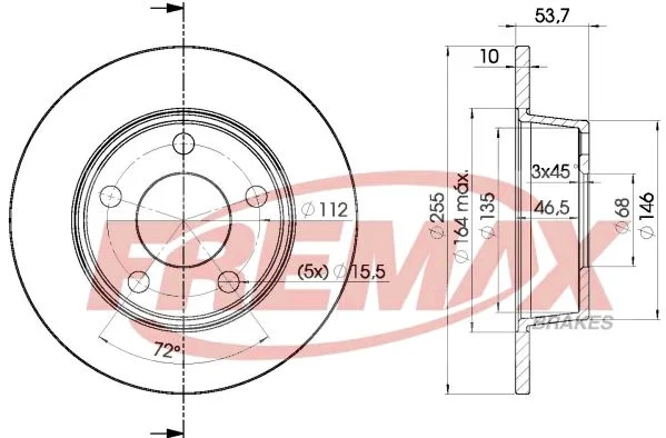 Stabdžių diskas FREMAX BD-2880