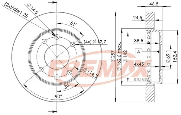 Stabdžių diskas FREMAX BD-2902
