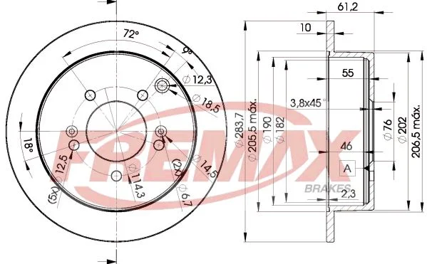 Stabdžių diskas FREMAX BD-2907