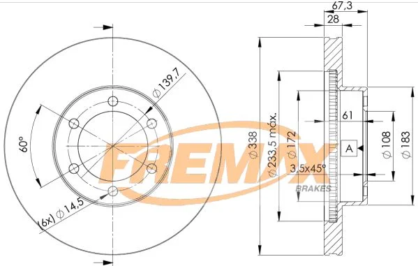 Stabdžių diskas FREMAX BD-2918