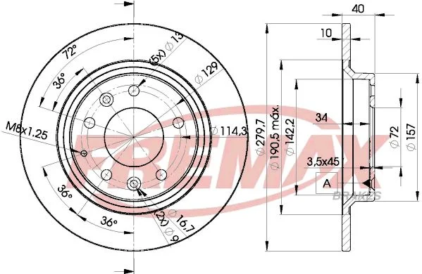 Stabdžių diskas FREMAX BD-3268