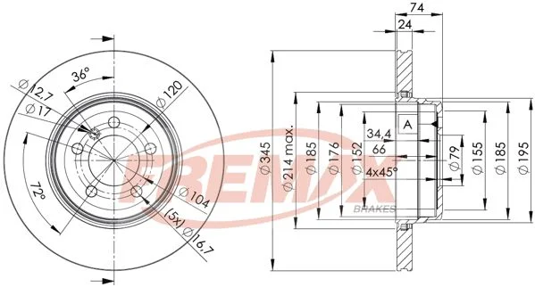 Brake Disc FREMAX BD-3409
